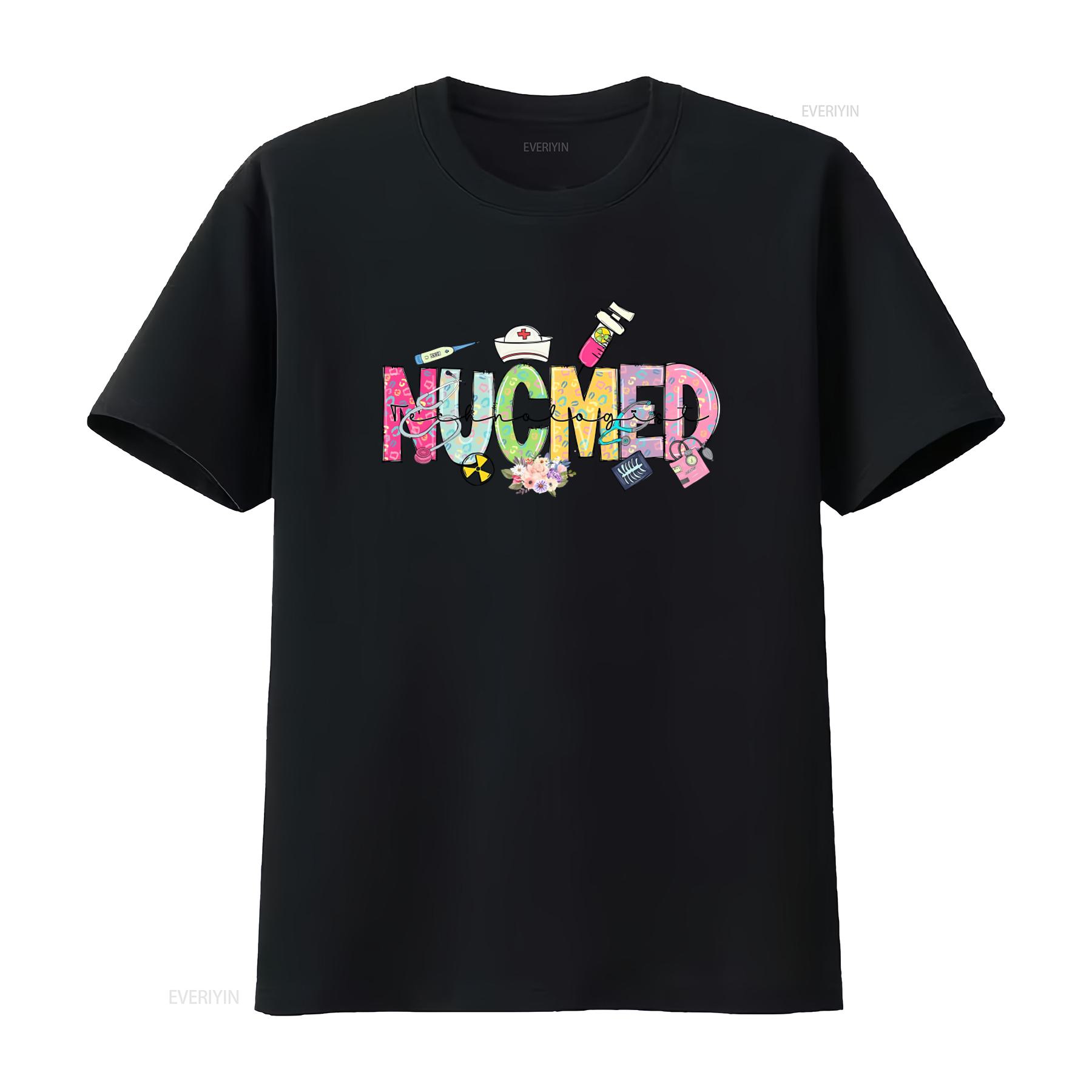 

Nucmed Technologist T Shirt Nuclear Medicine Radiology Tech Cute Medical Theme Print vintage Washed homme Unisex fashion 4XL