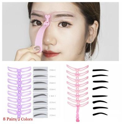 Opakovaně použitelný make-up Tool Šablony na obočí Šablona na tvarování obočí Karta na úpravu obočí Definice obočí
