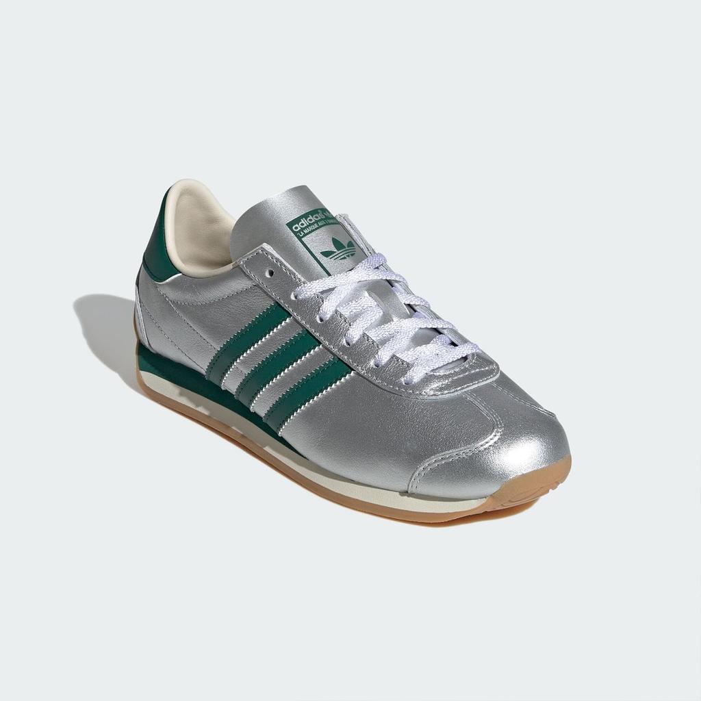 Adidas Country OG Silver Size Japan Sneakers, Metallic/College Green/Cream White, IE8412, 27.5cm,