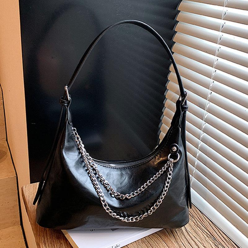 

Women s summer new shoulder bag large capacity dumpling bag commuter fashion messenger bag dumpling bag чорний