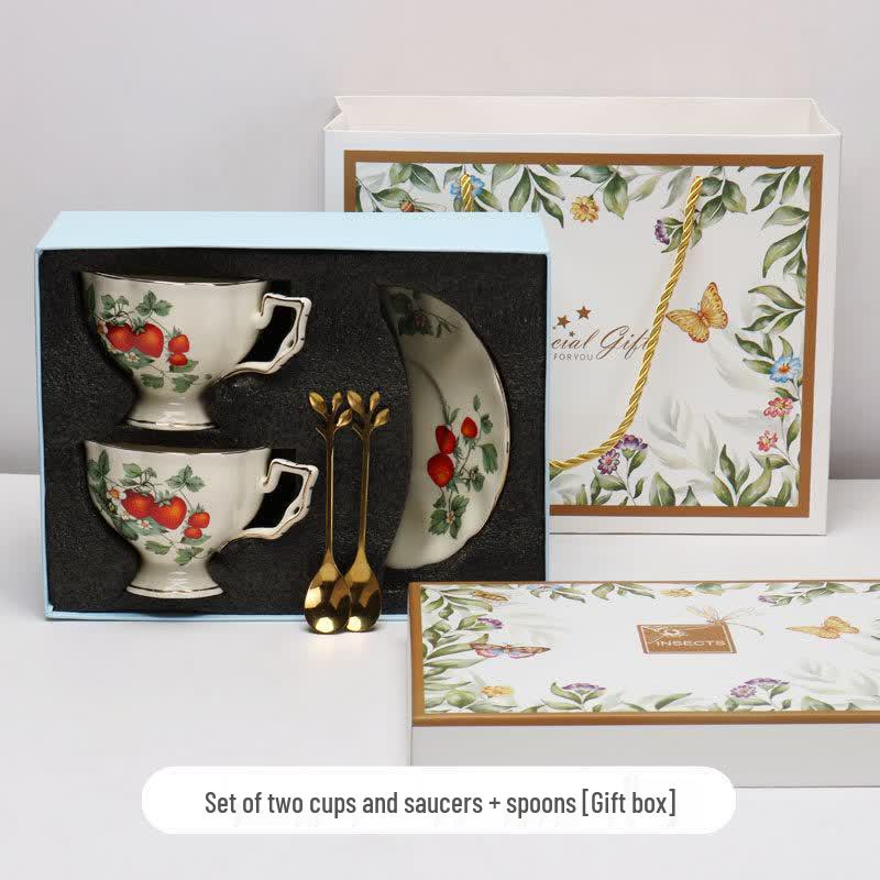 French Retro Ceramic Coffee & Tea Gift Set