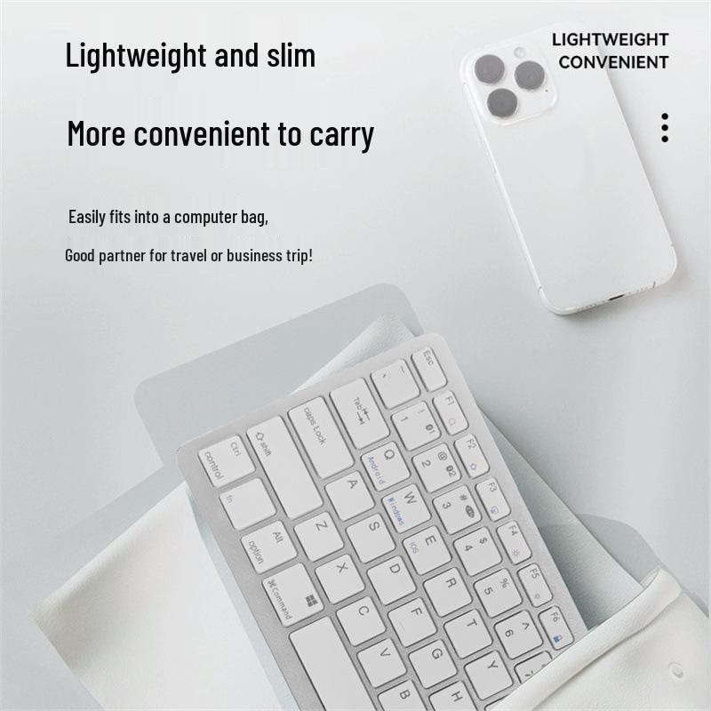 Silent Rechargeable Dual-Mode Wireless Bluetooth Keyboard & Mouse Set for Office