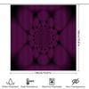 3D Printing Shower Curtain Set Circular Purple Pattern Decorative Bathroom Liner Waterproof Fabric Size Customize Available For
