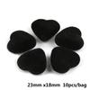 10/20Pcs Acrylic Velvet Heart-shaped Pendant Charm For Jewelry Making DIY Earring Accessories