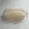 Travel Makeup and Wash Bag Large Capacity Coin Purse Stationery Storage Bag Cute Plush Makeup Bag Stylish and Simple Lamb Wool