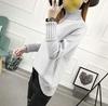 Qian Qian Knit High Loose Pullover Bottle Solid Long Loose Beautiful Women's Sweater, Neck, Turtleneck, Fit, Top, Slimming, Neck, Color, Sleeves,