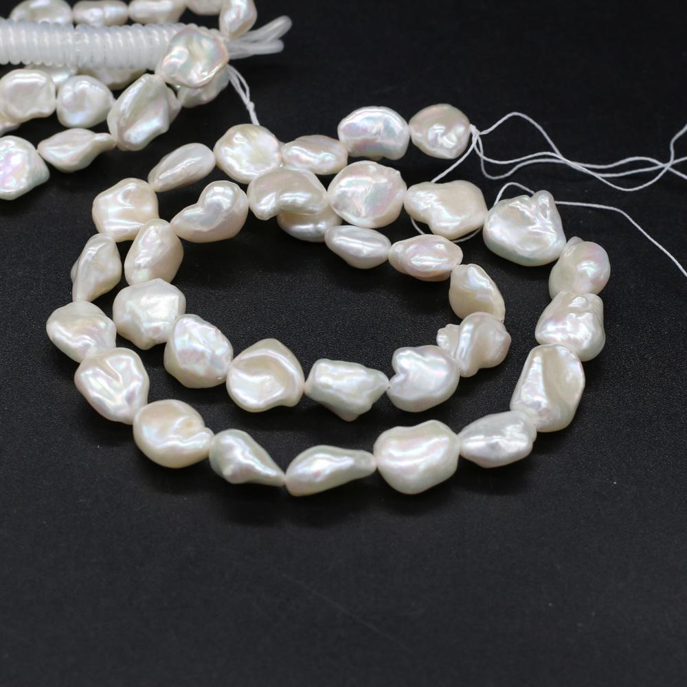1String, Baroque Pearls, White Natural Regenerated Pearl Beads, 9-10 Mm, for DIY Necklace Bracelet Accessories, Jewelry Making, 36cm