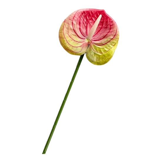 Artificial Anthurium Flower 24.4 Inch Real Touch Fake Flower for DIY Wedding Bouquets Floral Arrangements Bridal Shower Party Centerpiece