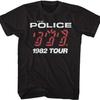 Men's Cotton Print Tee The Police British Rock Band 1982 Ghost In The Machine Tour Album T-Shirt