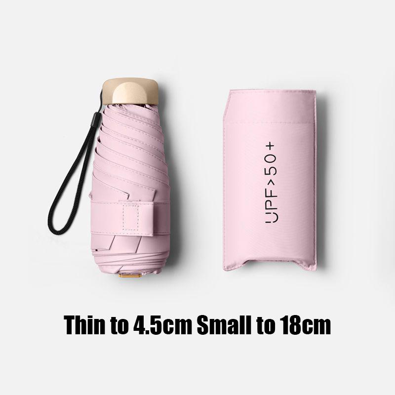 Outdoor Mini Sun Umbrella UV Protection Ultralight Folding Five-fold Umbrella Sunshade Umbrella For Daily Life