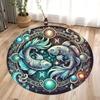 1pc Symmetrical Pisces Universe Star Chart Circular Printed Carpet Pisces Printed Carpet Bedroom Living Room Chair Anti Slip Mat