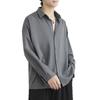 Loose Ice Silk Drooping Black Shirt Men's Long-sleeved Autumn Trendy Handsome Men's Jacket Casual Men's White Shirt