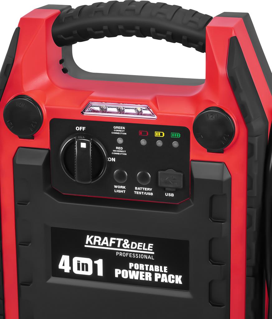 Booster rozruchowy 4W1 1200A Kompresor | Kraft&Dele