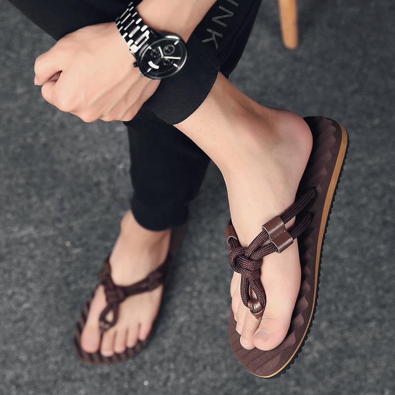 2025 summer new men's flip-flops men's outer wear pinch sandals Vietnamese personalized woven webbing slippers