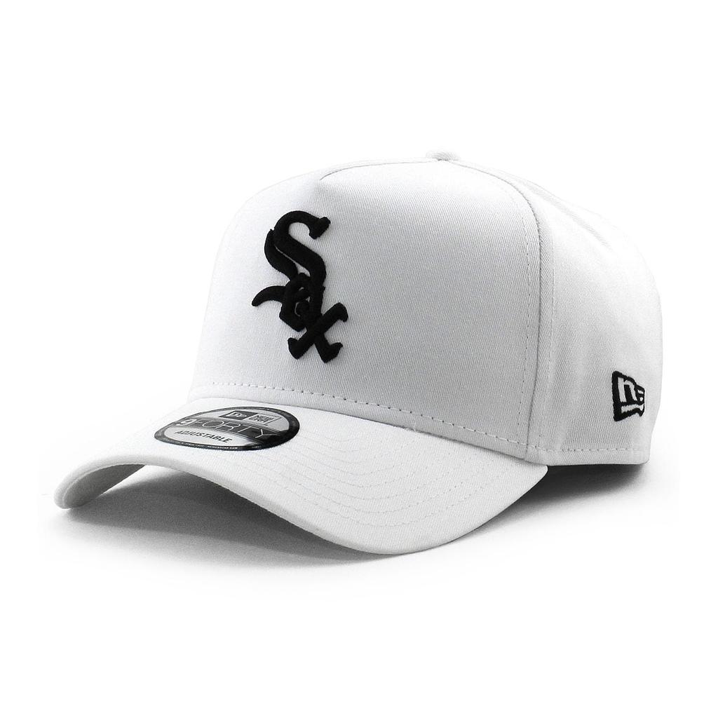 New Era Cap 9FORTY Snapback Chicago White Sox MLB SNAPBACK CAP WHITE CHICAGO WHITE SOX White AF Hat 940 Major League Baseball A-FRAME A-Frame [Used]