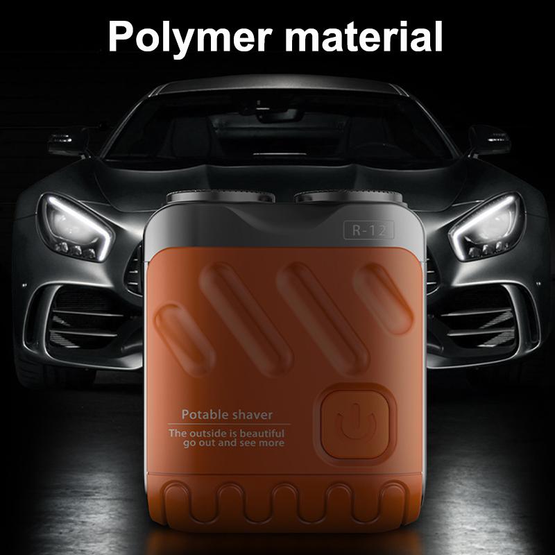 Mini Electric Shaver Dual Head Waterproof Type-C Rechargeable Shaver Travel Rotary Razor Men'S Portable Hair Beard Trimmer Tool