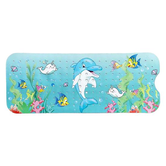 Bath Mat with Texture Foot Food-Grade PVC Drainage Holes Anti-Slip Massage Mat Material 100cm C