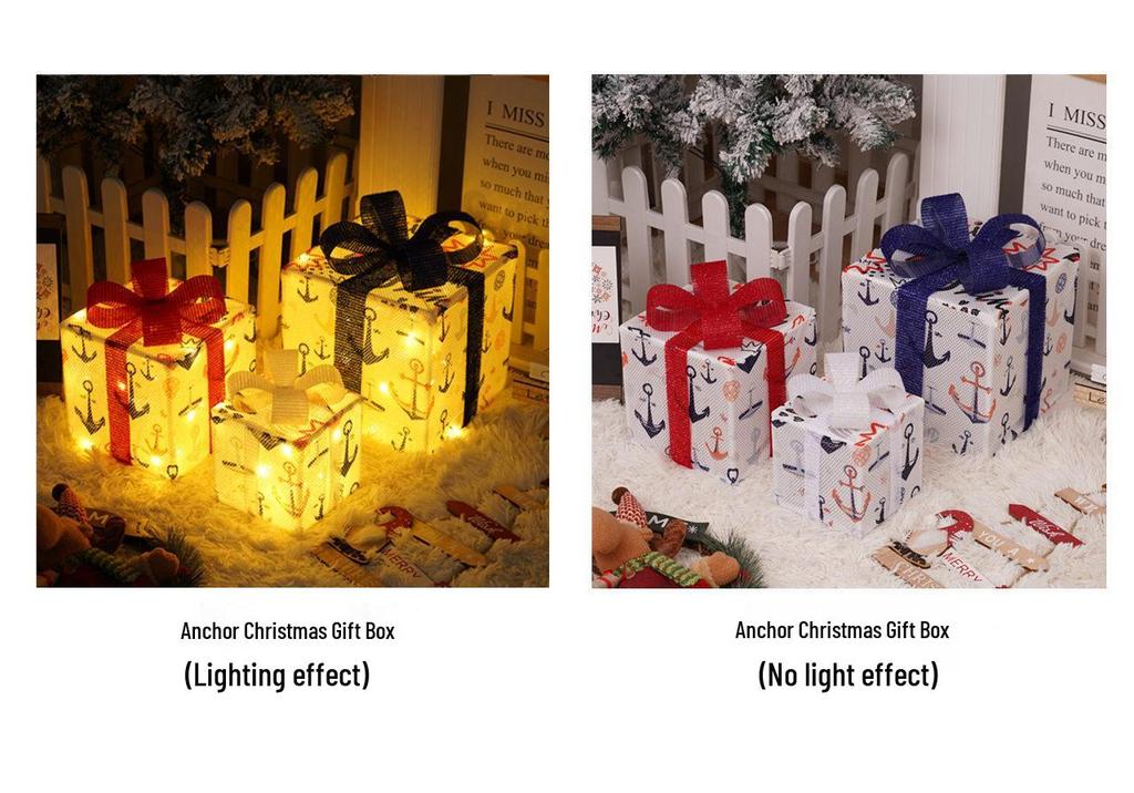 Christmas LED String Lights Gift Set: 3-Piece Decoration for Festive Party Atmosphere