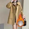 New Style Women Woolen Coat Mid Length Doll Collar Fashionable Slim Versatile Temperament Small Wool Coat