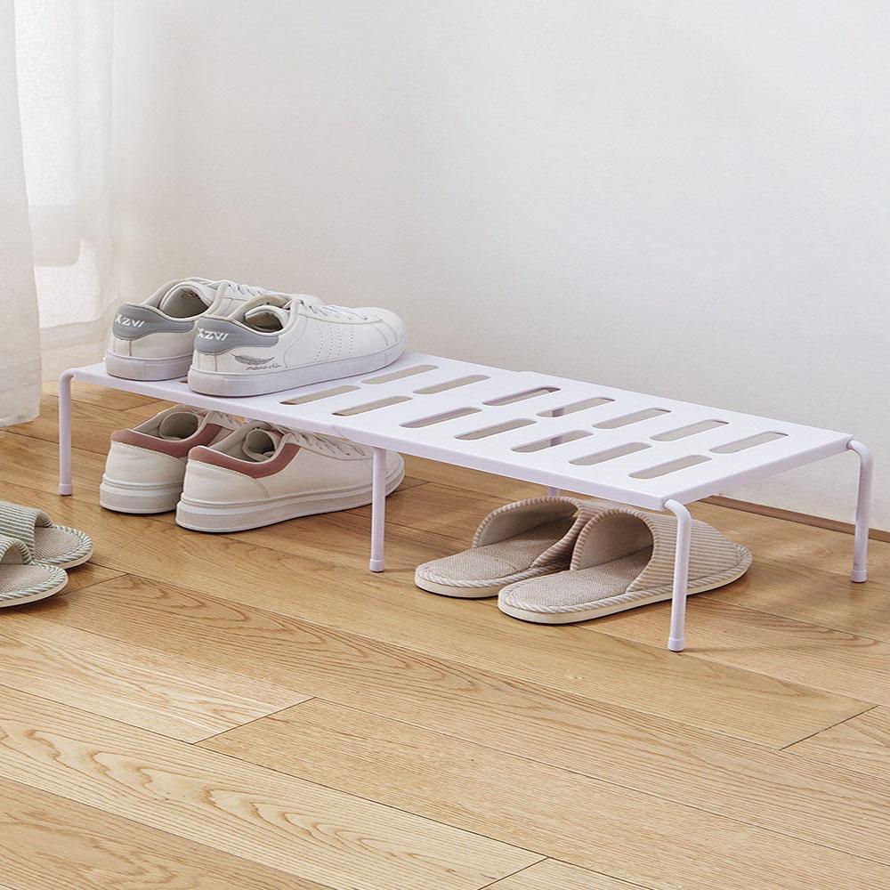 ABS Shoe Rack Extensible Shoe Hanger Storage Space Saving Shelf Telescopic Storage Rack Household Kitchen Cabinet Organizer Rack