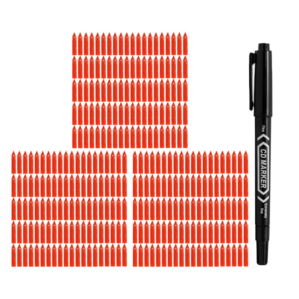 4-Inch Reusable Plastic Plant Labels For Garden Seedlings, Vegetables, Flowers, Etc., Gardening Organization Set 100pc 300pc(3ml)