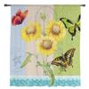 Flower Sunflower Butterfly Postmark Tulle Window Treatment Sheer Curtains for Living Room the Bedroom Curtains Decoration