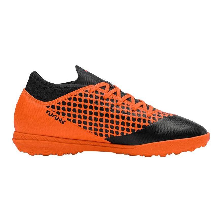 Puma Future 2.4 TT Low Top Kids Soccer Shoes Kids Soccer Shoes Black Orange 104845-02