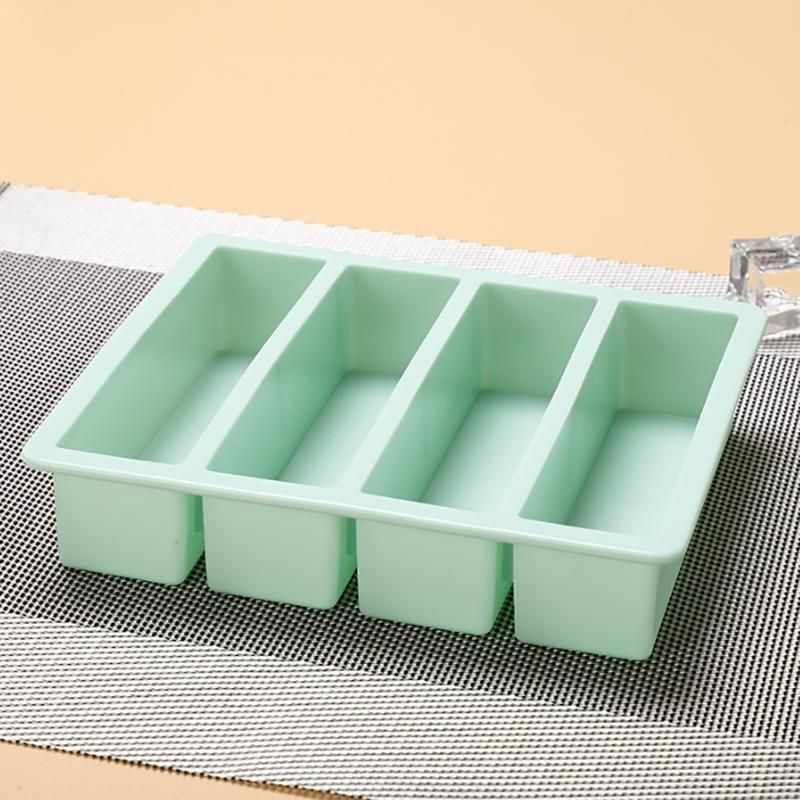Strip-shap Ice Cube Trays Giant Silicone Ice Cubes Square Tray Mold Non-toxic Durable Wine Ice Cube Easy-Release Ice Cube Molds