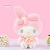 Sanrio Licensed Hello Kitty My Melody Plush Doll Cute Bow Lace Skirt Stuffed Toy Soft Fluffy Cartoon Valentine Gift For Girl Fan