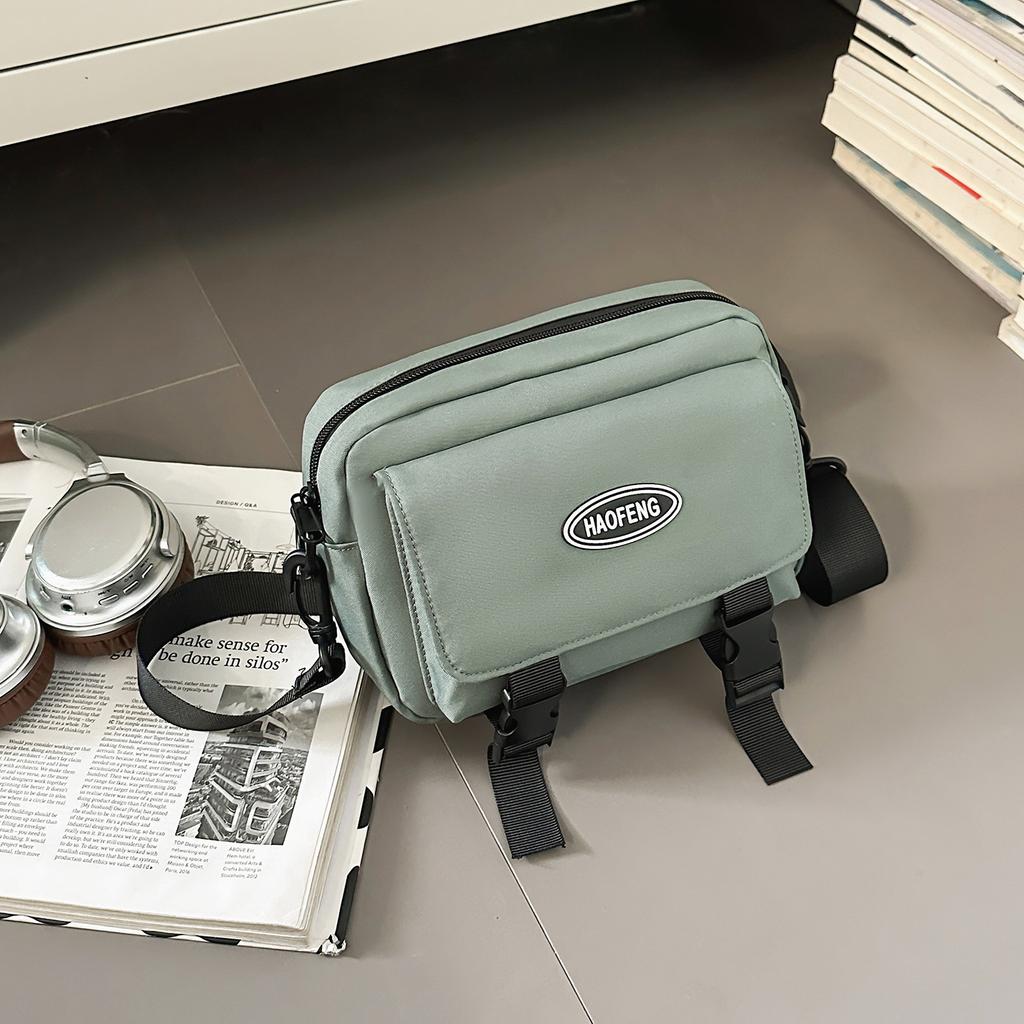 Outdoor Sports Messenger Bag Men'S And Women'S Casual Shoulder Bag Contrasting Color Small Square Bag Portable Travel Mobile Phone Bag Square Bag