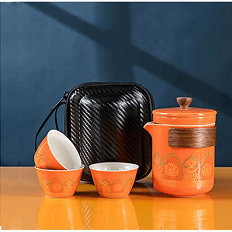 Portable Ceramic Kung Fu Tea Set