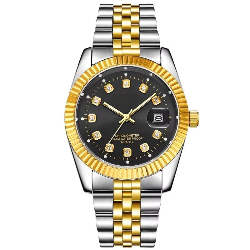 Montre à Quartz pour Homme Vintage Affaires Étanche Calendrier Montre-Bracelet