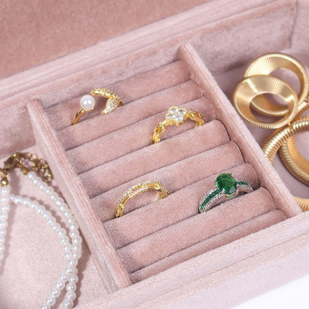 Bracelet Earrings Jewelry Packing Bag Large Capacity Square Jewelry Box Velvet Jewelry Holder  Gift