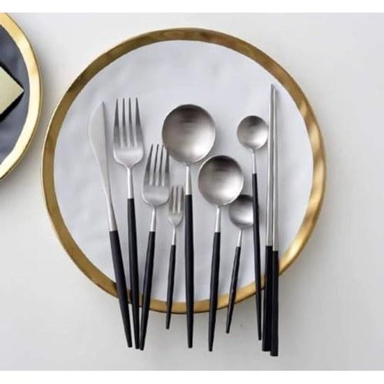CutleryCutlery SetStylish CutleryGold CutleryNordic CutleryCampingSpoonForkKnifeTeaspoonCake ForkChopsticksStainless Steel Cutlery SetGlossy SetSharp