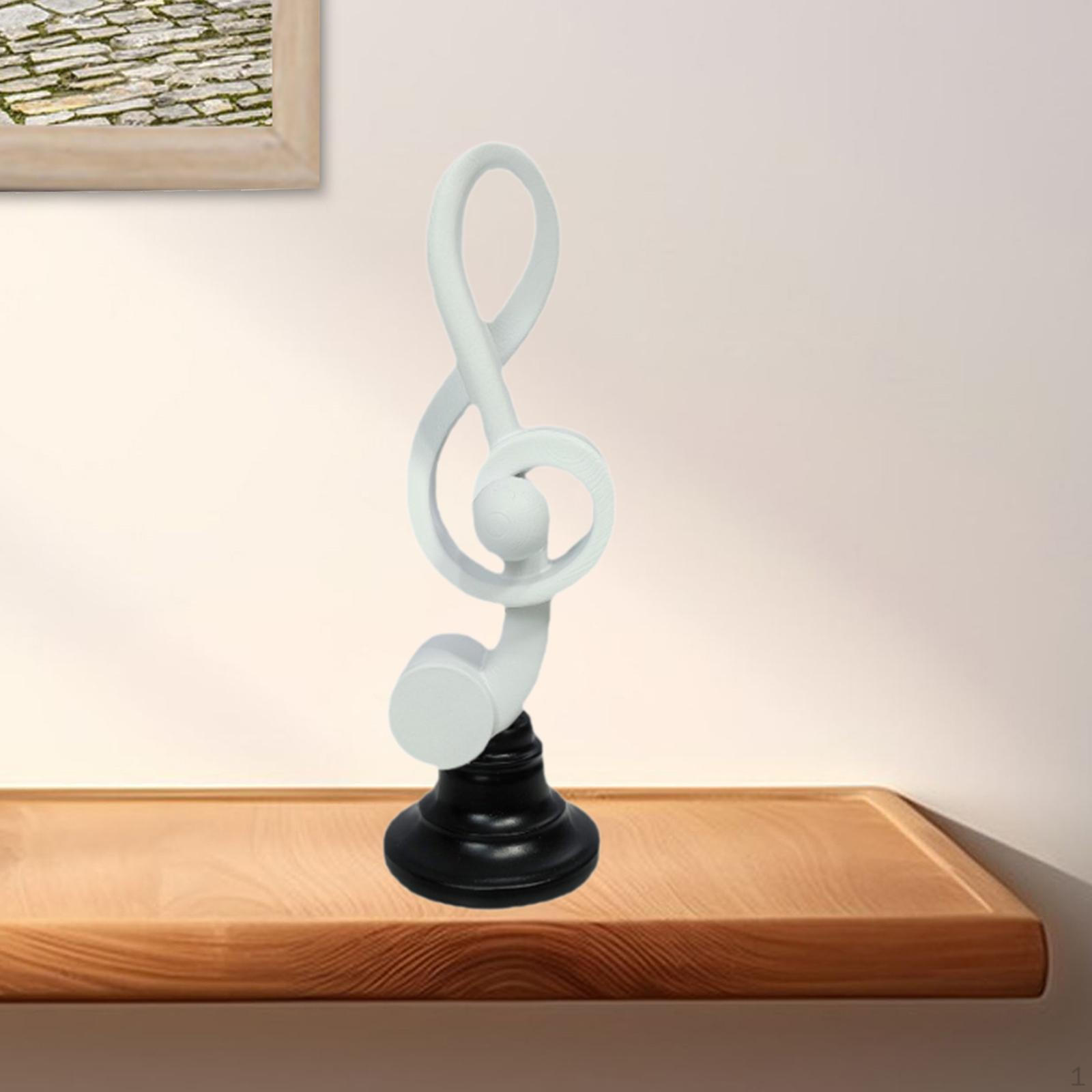 

Music Note Decor Figurine Collectible Table Centerpiece Modern Statue for Desk Home Bedside білий