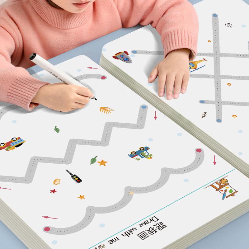 Preschool Pen Control and Tracing Workbook for Kids Ages 3-6: Calligraphy, Drawing, and Coloring Activities
