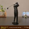 Schwarz Modern Abstrakt Harz Radfahrer Radfahrer Ornamente Statue Athlet Figur Tennis Kunst Büro Zimmer Miniatur Dekoration