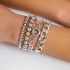 Exaggerated punk multi-layer chain stacked jewelry temperament niche geometric ball bracelet Bracelet