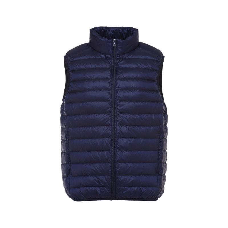 Men's High-End Lightweight Down Vest - Stand Collar, Short Style, Warm Inner Layer for Autumn and Winter