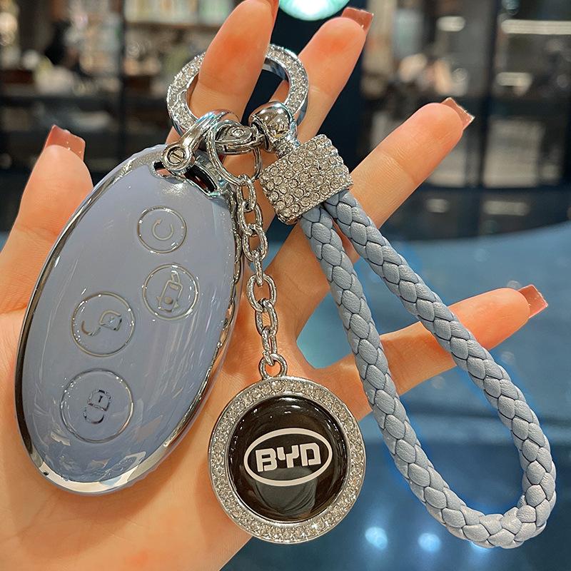BYD Yuan Plus Women's Car Key Case: Fits Yuan Pro, Qin, Song, Dolphin, Tang, Han DMI Models.