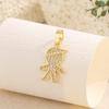 14K Gold Plated  Gift Brass Jewelry Hypoallergenic Cute Boy Girl Charms Pendant DIY Fashion Gift Zircon Accessories