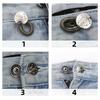 6pcs Adjustable Pants Waist Extender with Spring Telescopic Buckle, Detachable Waistband Expansion Button for Comfortable Daily