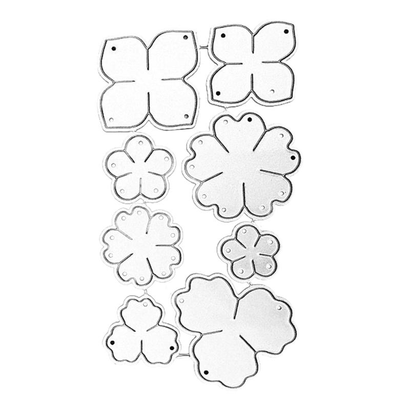 Floral Cutting Dies Embossing Die Cuts Template for Kid Gift Card Making DIY Paper Craft Scrapbooking Photo Album