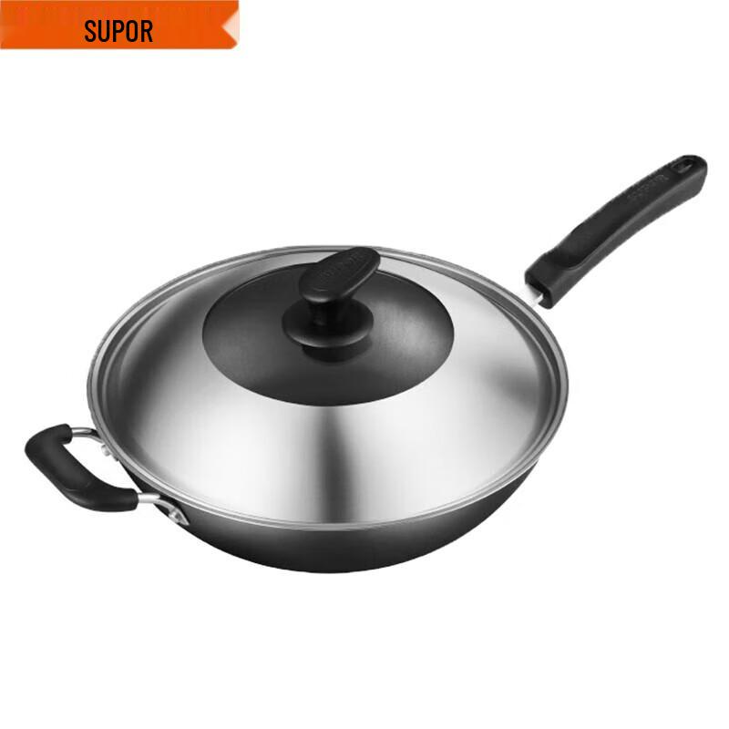 SUPOR 32CM Non-Coated Cast Iron Wok