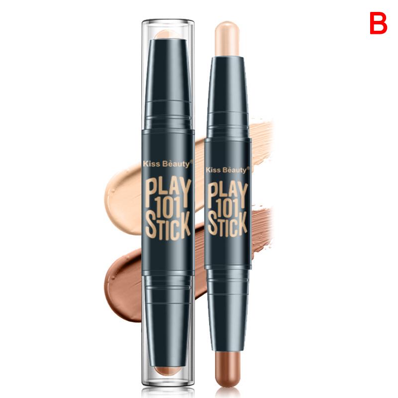 

Full Cover Contour Pen Double Ended Highlighter Stick 3D Face Concealer Contouring Makeup B