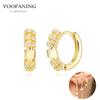 925 Silver Ear Needle Fashion Light Luxury Gold hoop earrings Classic Retro Collection earrings for women Jewelry Gift