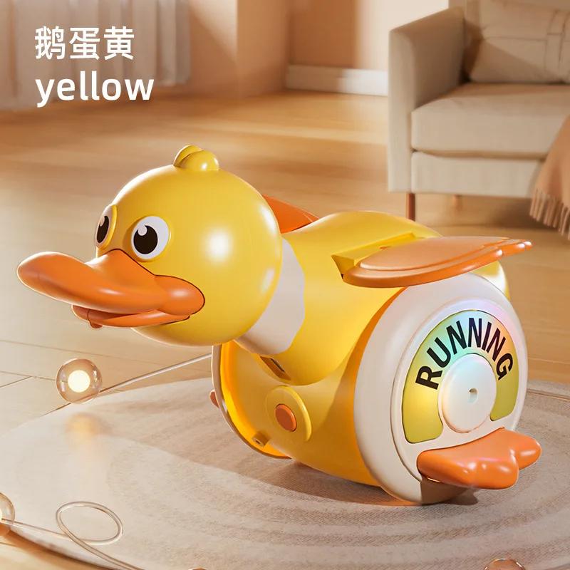 Electric Rotating Foraging Duck Toy: Adorable with Sound & Light, Helps Babies Learn To Climb. A Perfect Gift for Children