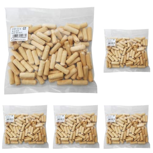 Waki Sangyo Woodworking Dowels, Shelf Corners, Furniture, Approx. 100 Pieces (x 5), 8 X 25mm, DB-014