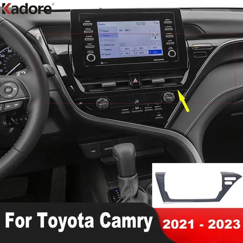 For Toyota Camry    Carbon Fiber Car Center Air Condition Vent Outlet Cover Trim Interior Mouldings Accessories
