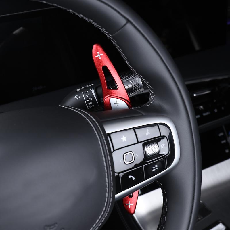 2PCS Sliver Steering Wheel Paddle Shifter Extension Trim Cover For Genesis GV80 2025 2026 Tuning Supplies Accessories